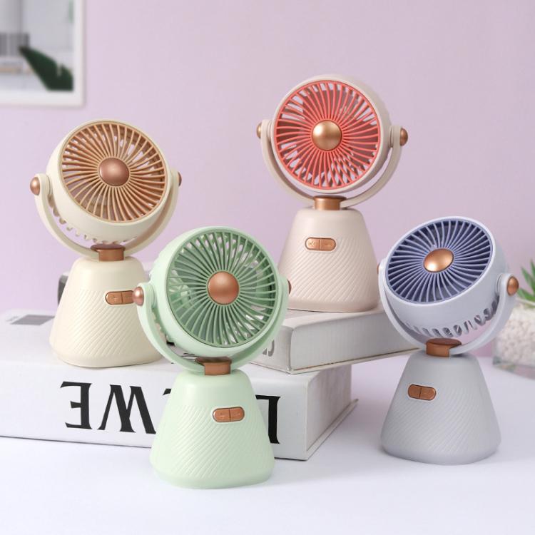 Desktop 100-speed Mini Student Bedroom Fan Portable USB Rechargeable Desktop Small Fan(Beige) | Skanto