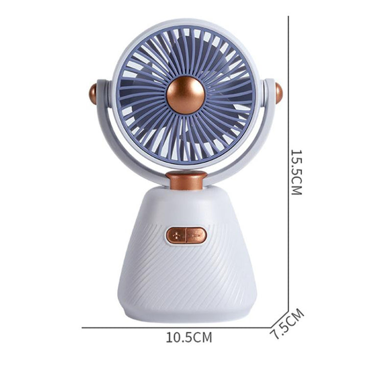 Desktop 100-speed Mini Student Bedroom Fan Portable USB Rechargeable Desktop Small Fan(Beige) | Skanto
