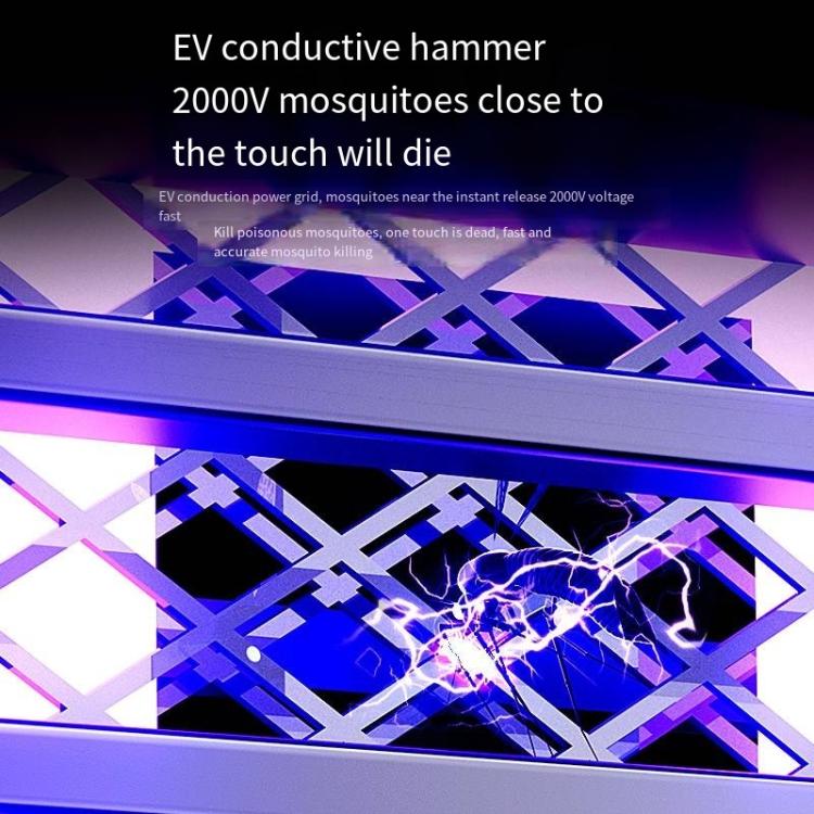 2-i-1 Husholdnings Elektrisk Vifte Myggdreper Lampe LED Digital Bordvifte, Farge: Plug-in Svart | Skanto