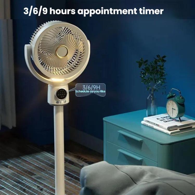 Luftsirkulasjonsvifte Turbo Lys Konveksjons Ståvifte Fjernkontroll Timer Gulvvifte, Stil: Oppladbar | Skanto