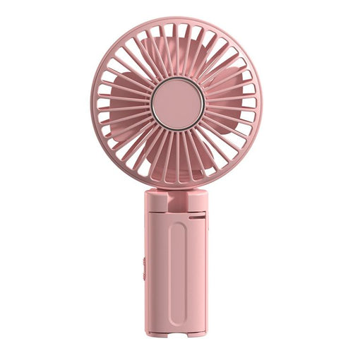 Folding Hanging Umbrella Fan USB Håndholdt Bærbar Parasol Klippvifte Kompakt Skrivebordsvifte (Rosa) | Skanto