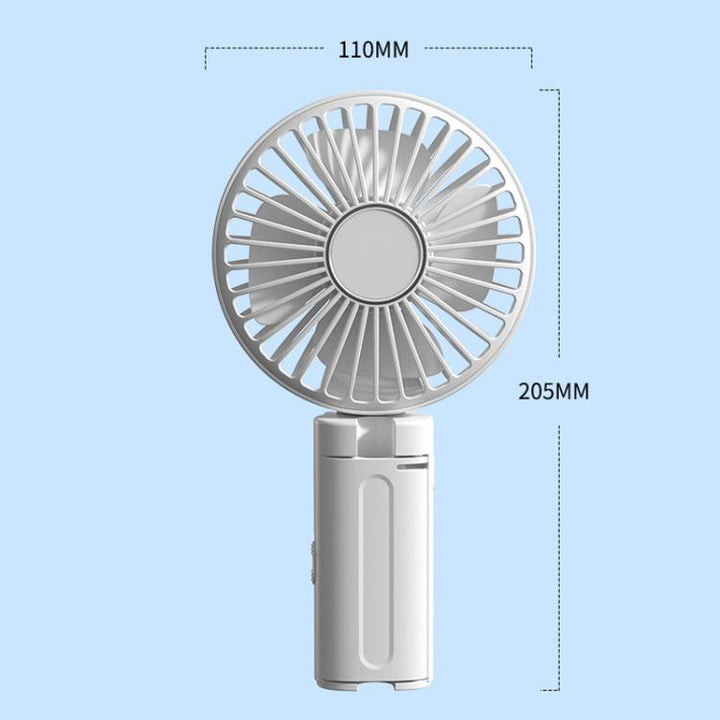 Folding Hanging Umbrella Fan USB Handheld Portable Umbrella Clip Fan Compact Desktop Fan(White) | Skanto