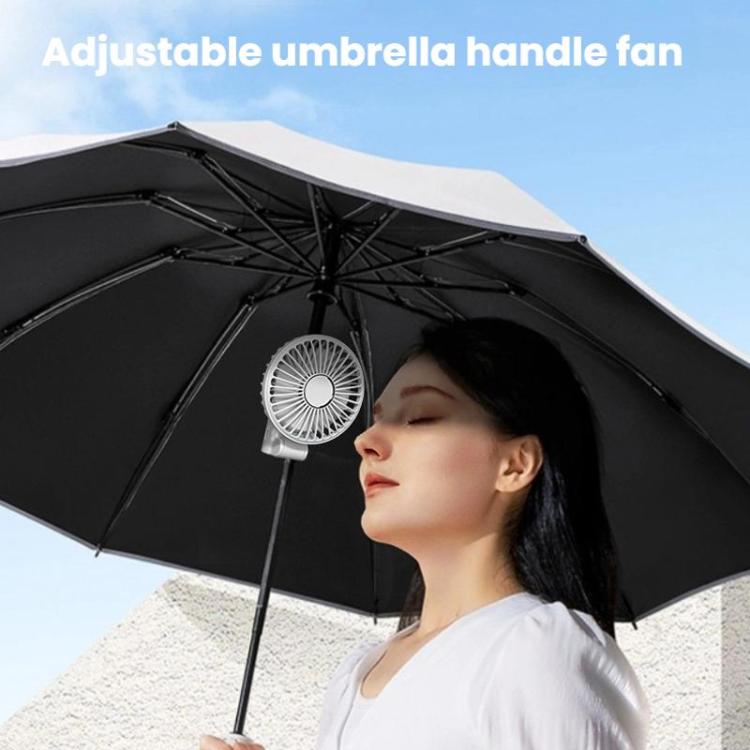 Folding Hanging Umbrella Fan USB Håndholdt Bærbar Parasol Klippvifte Kompakt Skrivebordsvifte (Rosa) | Skanto