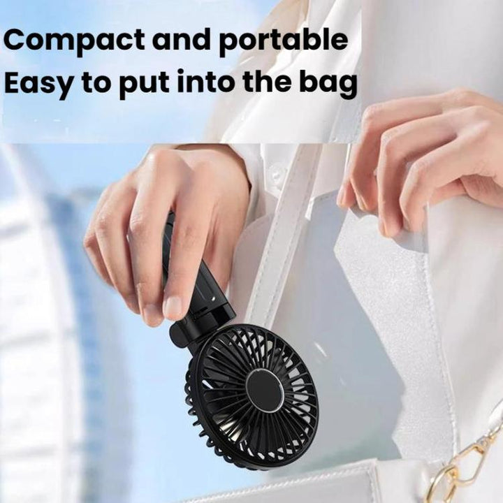 Folding Hanging Umbrella Fan USB Handheld Portable Umbrella Clip Fan Compact Desktop Fan(White) | Skanto