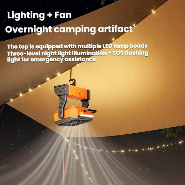 Fjernkontroll USB Oksilerende Vifte Bærbar Lys For Camping(Green) | Skanto