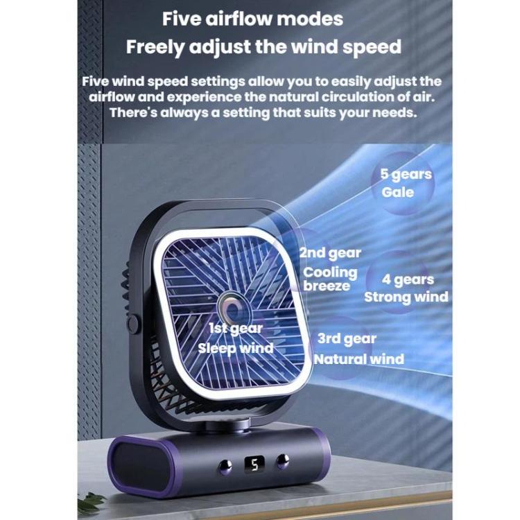 Desktop Mini Office Silent USB Veggmontert Vifte, Farge: Grå Plug-in | Skanto