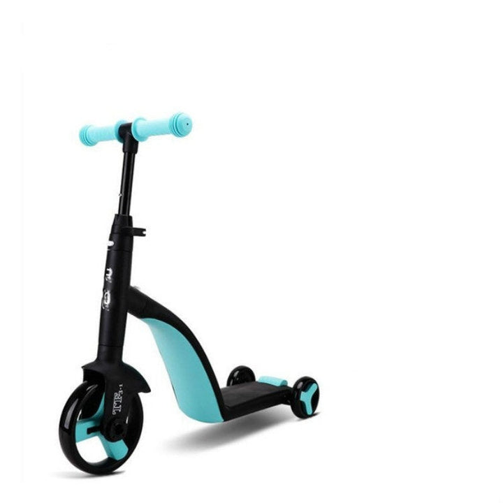 Skanto | nadle Sammenleggbar Trehjuls Tre-modus Balansesykkel Barn Scooter (Blå)