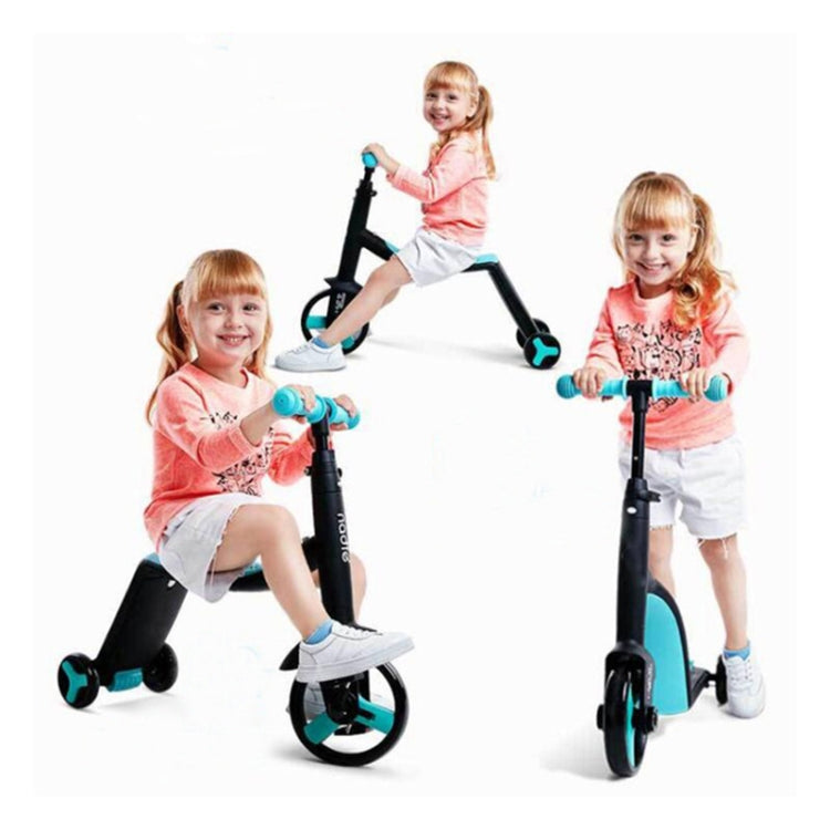 Skanto | nadle Sammenleggbar Trehjuls Tre-modus Balansesykkel Barn Scooter (Blå)