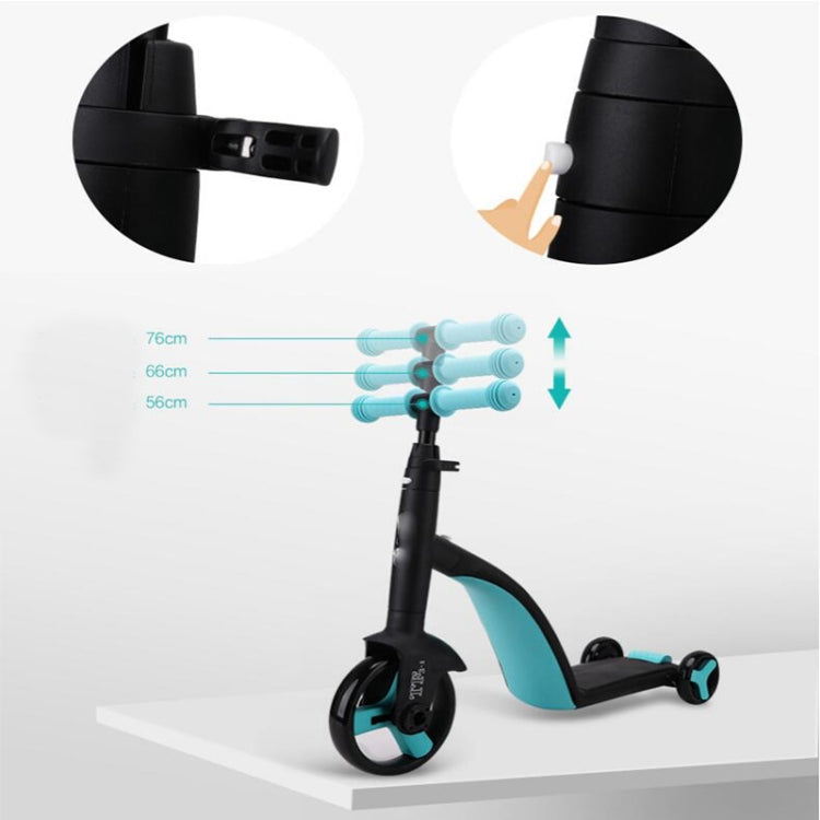 Skanto | nadle Sammenleggbar Trehjuls Tre-modus Balansesykkel Barn Scooter (Blå)