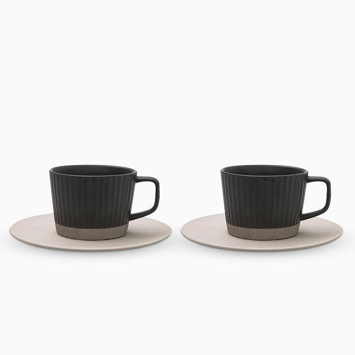 ElegantSips – Stentøy Kaffe Krus Set med Skje Skanto