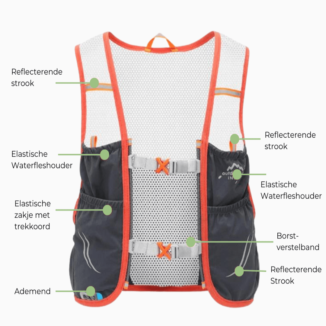 Skanto | Ultralett Trail Running Vest med To Myk Flasker