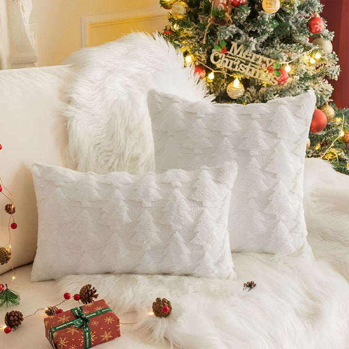 Skanto | Cozy Plush Christmas Tree Pillowcase laget av ultra-mykt stoff