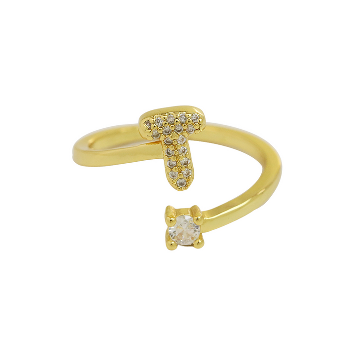 Skanto | Delikat Boble Diamant Innpakning Initial Ring