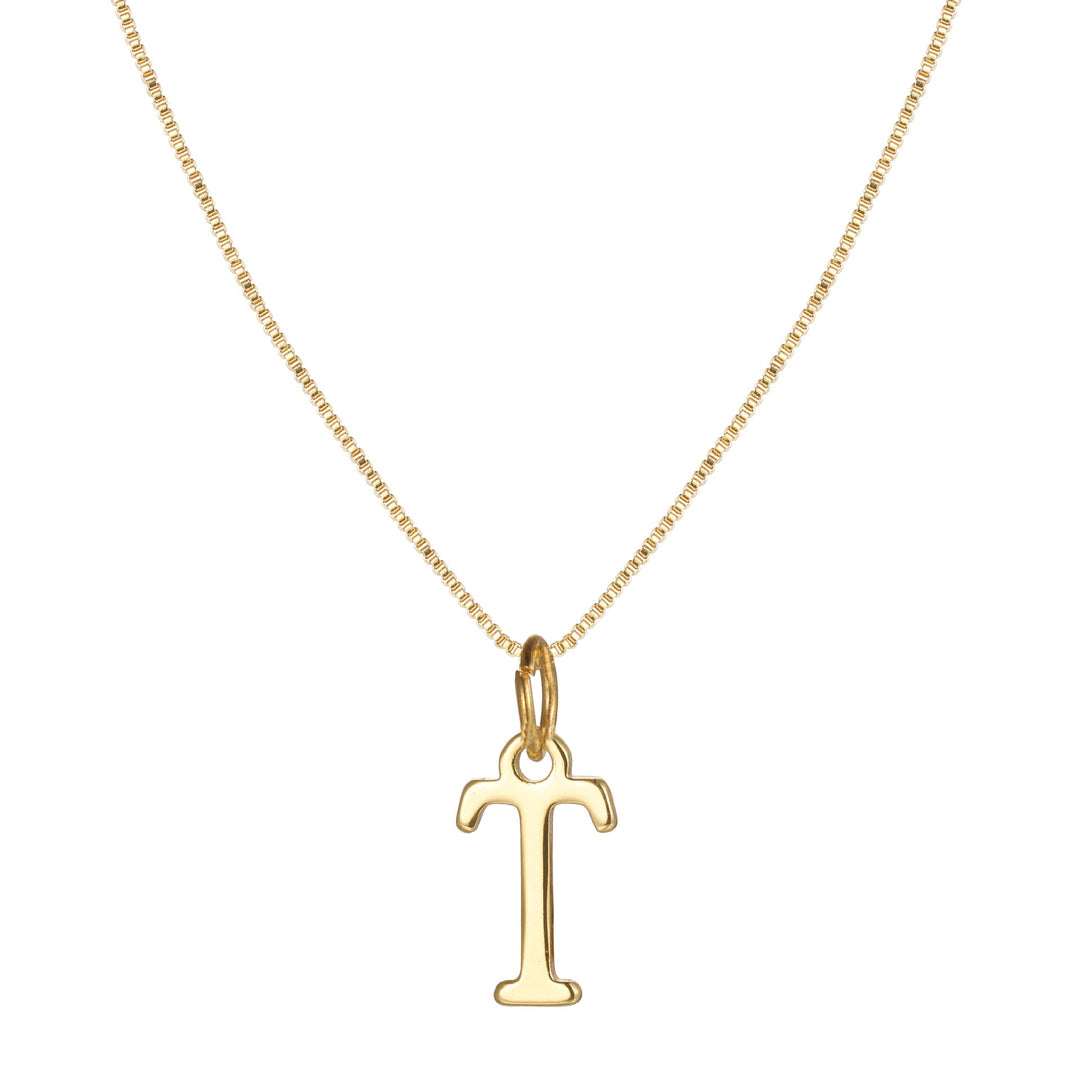 Skanto | 14k Minimal Serif Initial Halskjede