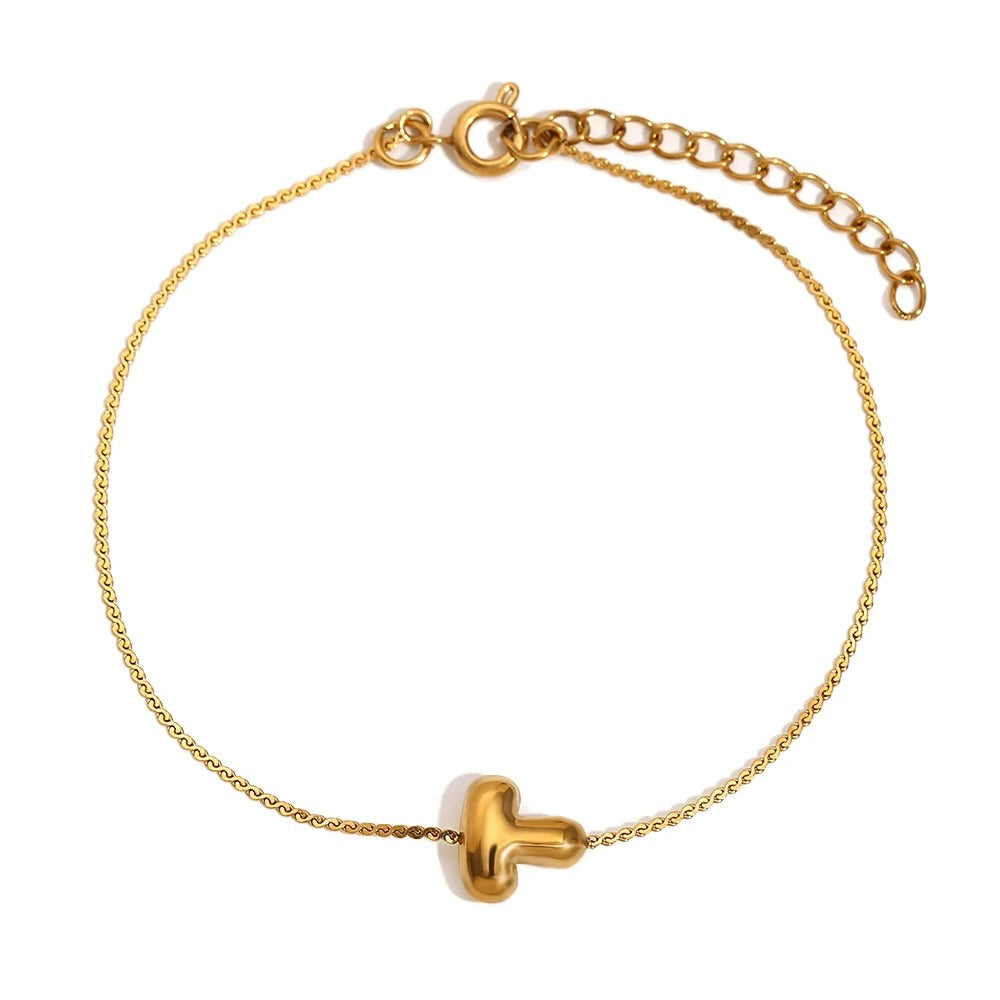 Skanto | Delikat Boblebokstav Initialarmbånd