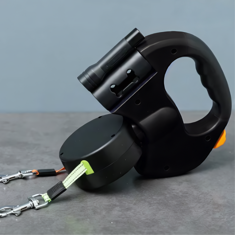 PowerPup Duo-Leash — Endelig stressfrie turer med to hunder i perfekt harmoni | Skanto