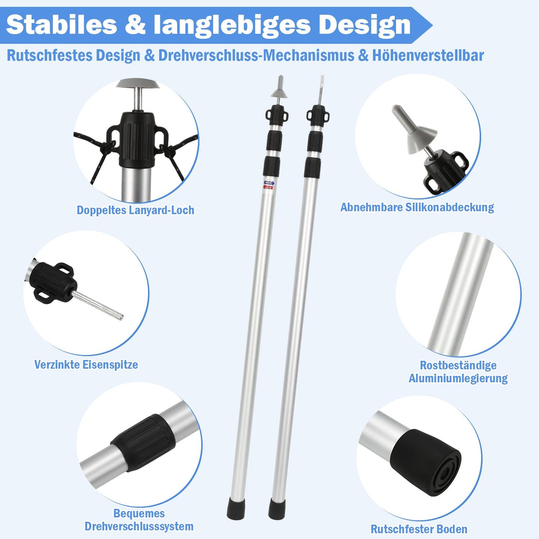 Telescopisk stang for telt Justerbar Aluminium | Skanto