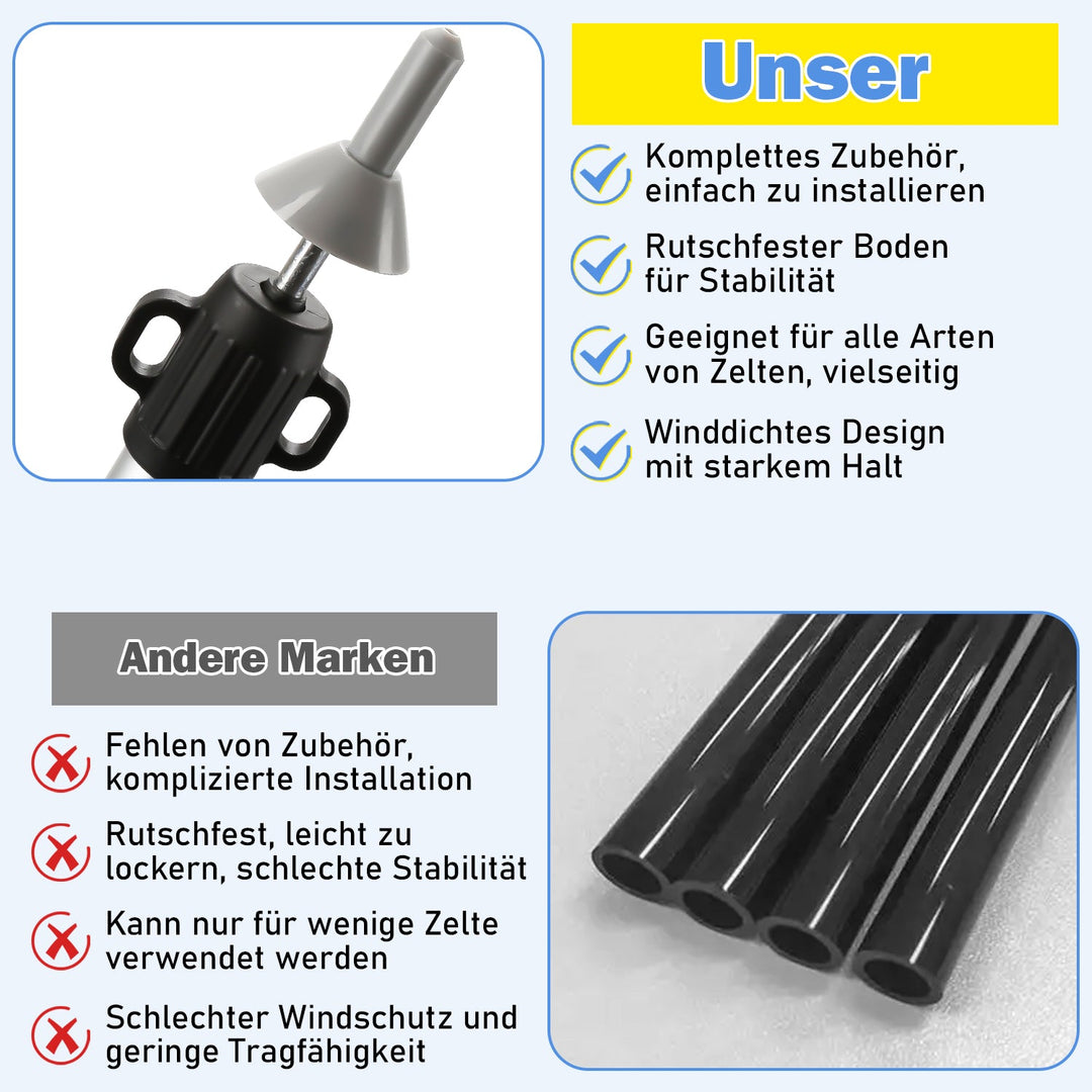 Telescopisk stang for telt Justerbar Aluminium | Skanto