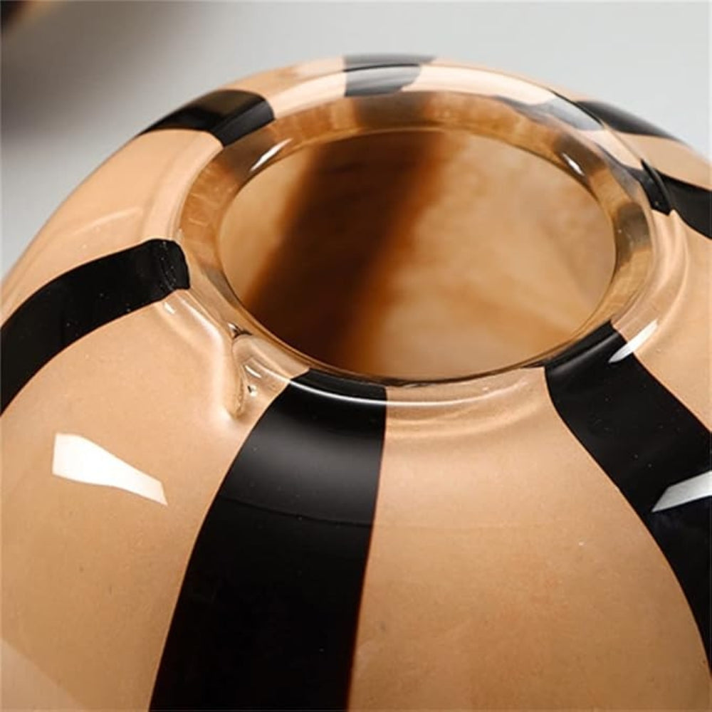 Skanto | Thurid Glass Striped Pumpkin Vase
