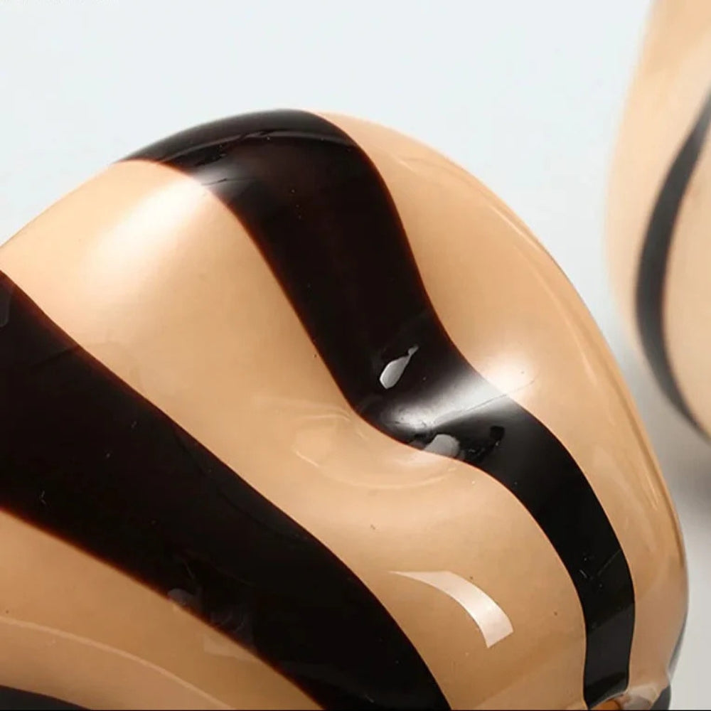 Skanto | Thurid Glass Striped Pumpkin Vase