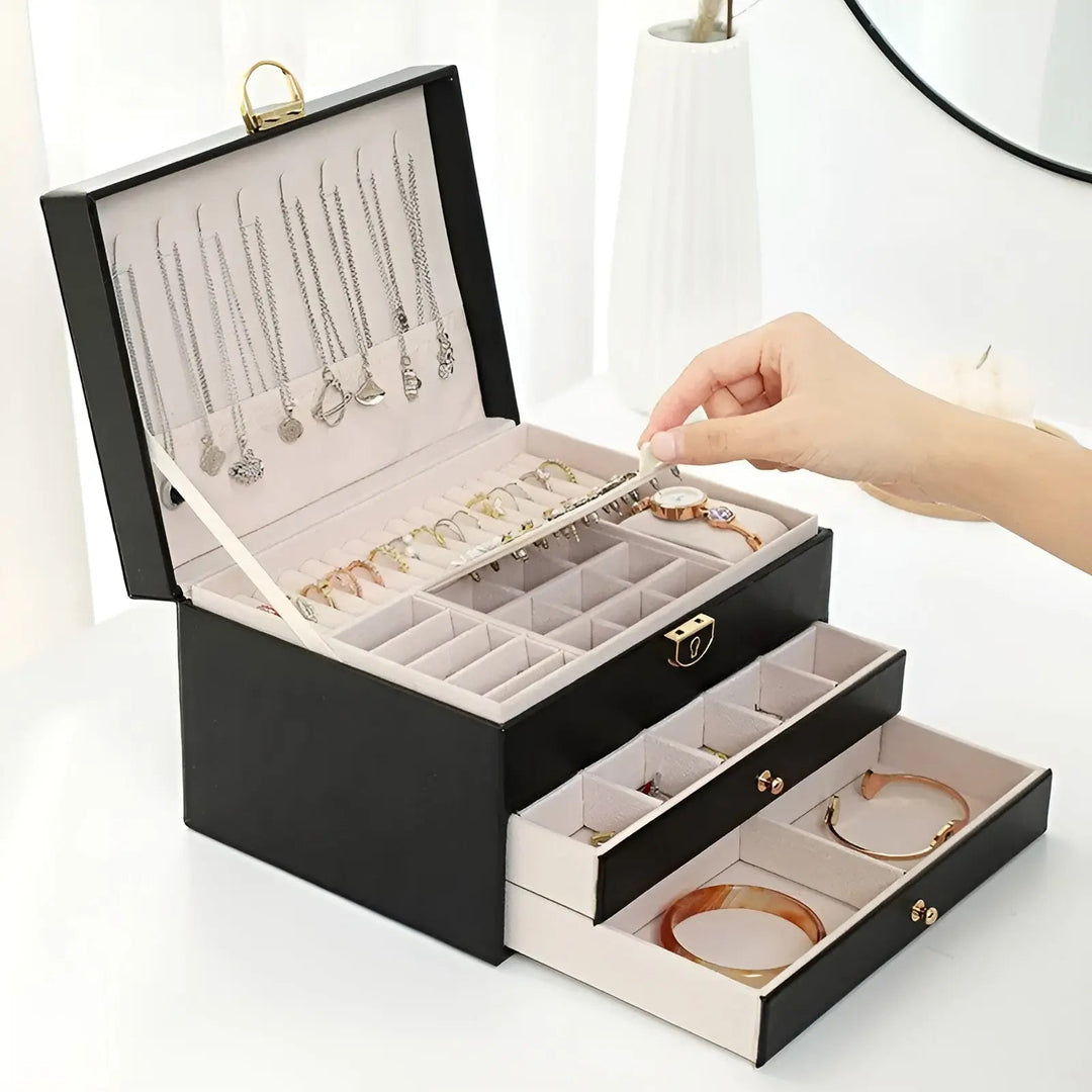Skanto | EleganceBox Luksus Smykkeskrin – Flere Oppbevaringsbokser for Smykker