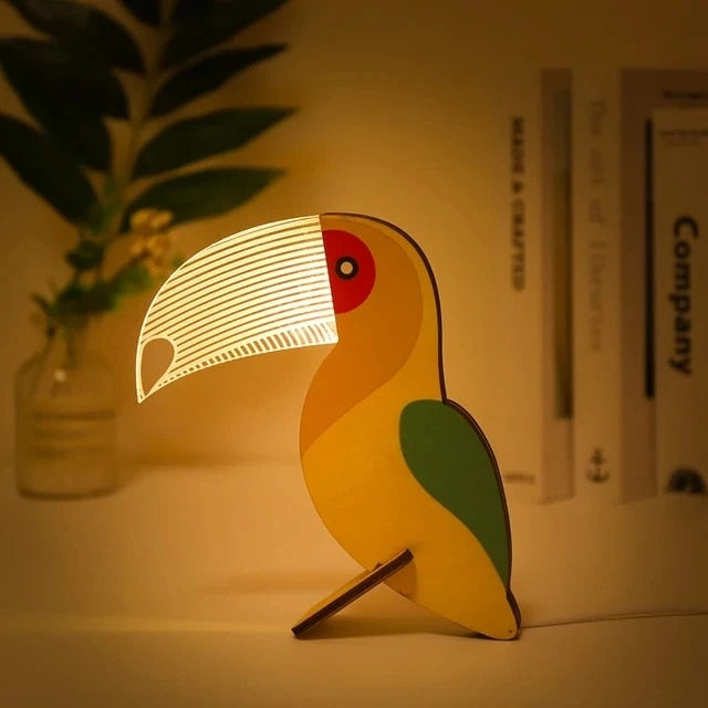 Skanto | Animal LED Nattlys Tre Akryl Bord USB Lys