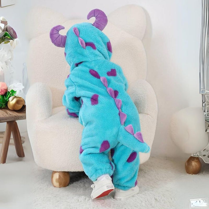 Skanto | Toddler Animal Jumpsuit | Myk Bomull & Hypoallergenisk Fleece Baby Sparkedrakt