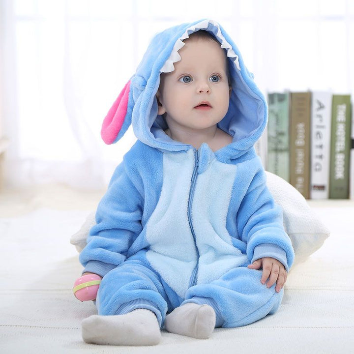 Skanto | Toddler Animal Jumpsuit | Myk Bomull & Hypoallergenisk Fleece Baby Sparkedrakt
