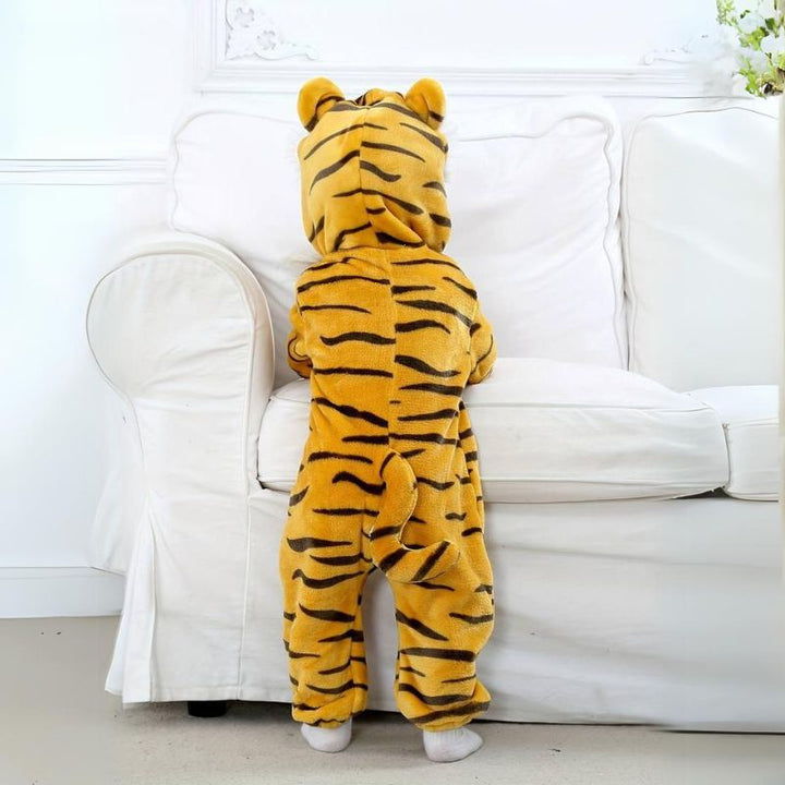 Skanto | Toddler Animal Jumpsuit | Myk Bomull & Hypoallergenisk Fleece Baby Sparkedrakt