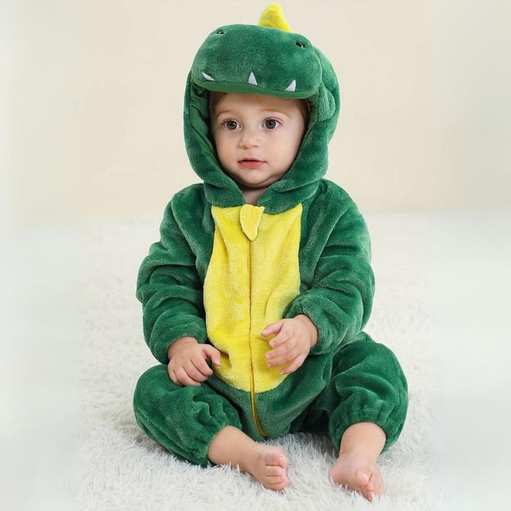 Skanto | Toddler Animal Jumpsuit | Myk Bomull & Hypoallergenisk Fleece Baby Sparkedrakt
