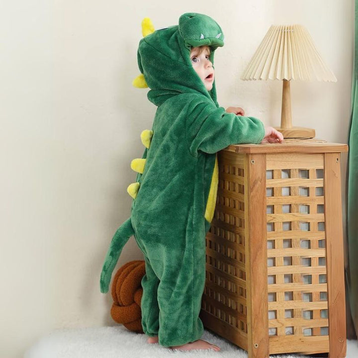 Skanto | Toddler Animal Jumpsuit | Myk Bomull & Hypoallergenisk Fleece Baby Sparkedrakt