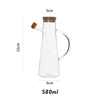Transparent glass oil bottle with handle Skanto