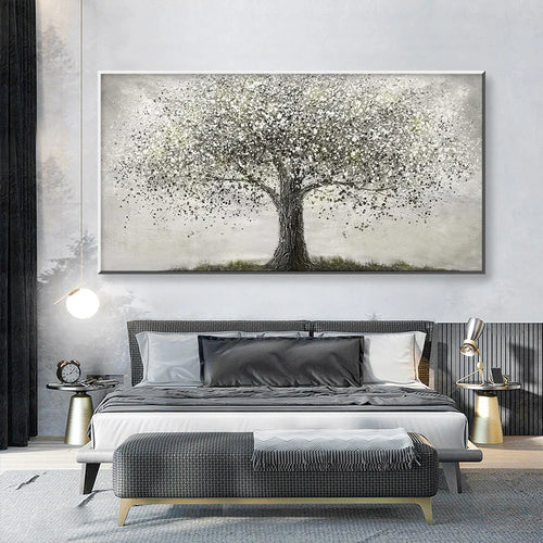 Tree Of Life Veggkunst Fine Art Lerrettrykk Moderne Svart-Hvitt-Plakatbilde For Stue Soverom Hjemmekontor Kunst Dekor | Skanto