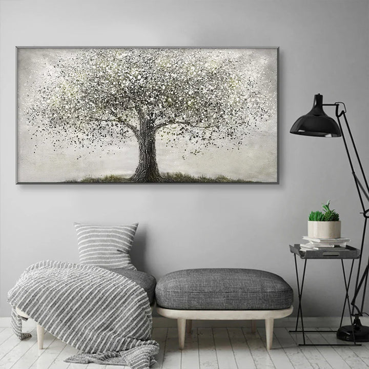 Tree Of Life Veggkunst Fine Art Lerrettrykk Moderne Svart-Hvitt-Plakatbilde For Stue Soverom Hjemmekontor Kunst Dekor | Skanto