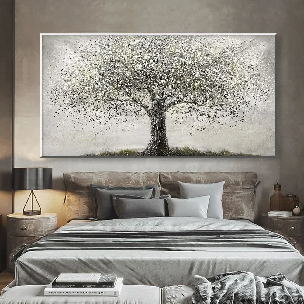 Tree Of Life Veggkunst Fine Art Lerrettrykk Moderne Svart-Hvitt-Plakatbilde For Stue Soverom Hjemmekontor Kunst Dekor | Skanto