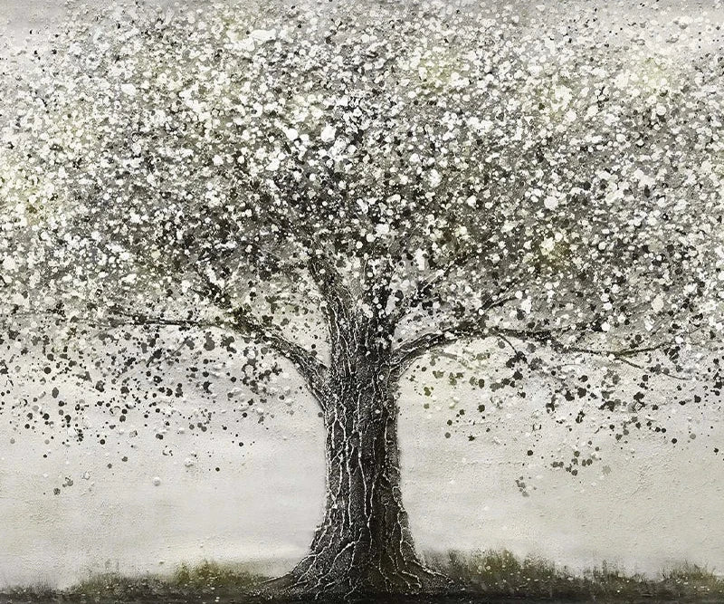 Tree Of Life Veggkunst Fine Art Lerrettrykk Moderne Svart-Hvitt-Plakatbilde For Stue Soverom Hjemmekontor Kunst Dekor | Skanto