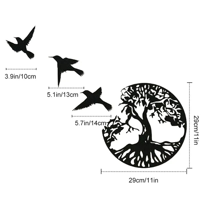 Svart Metall Veggkunst Hjemmedekor | Skanto