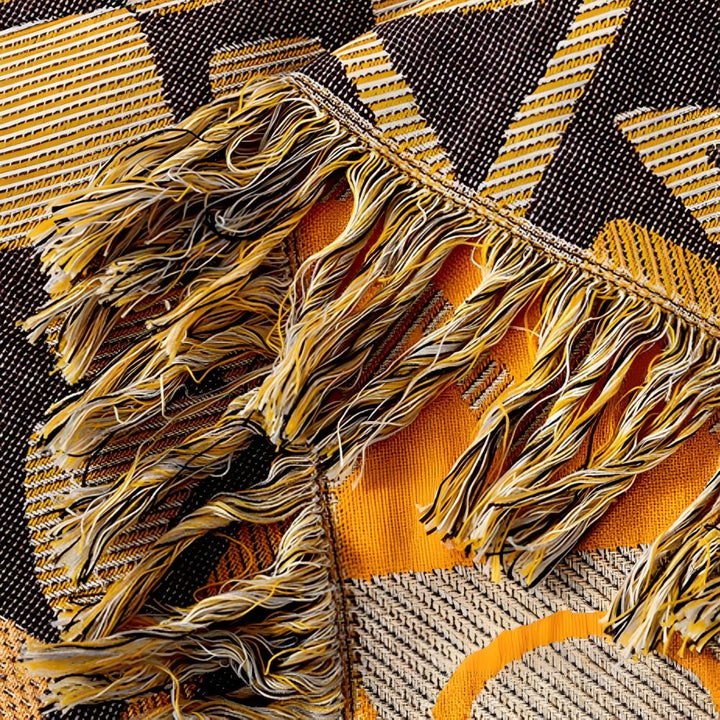 Skanto | Tribal Lappet Reversibel Frynse Bomullstekk