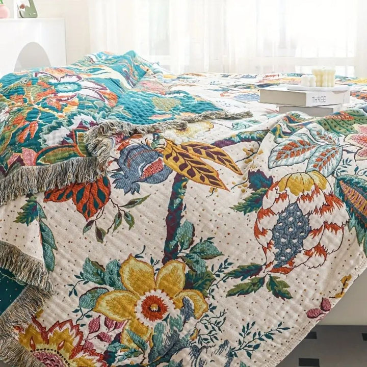 Skanto | Tropical Bloom Cotton Blanket