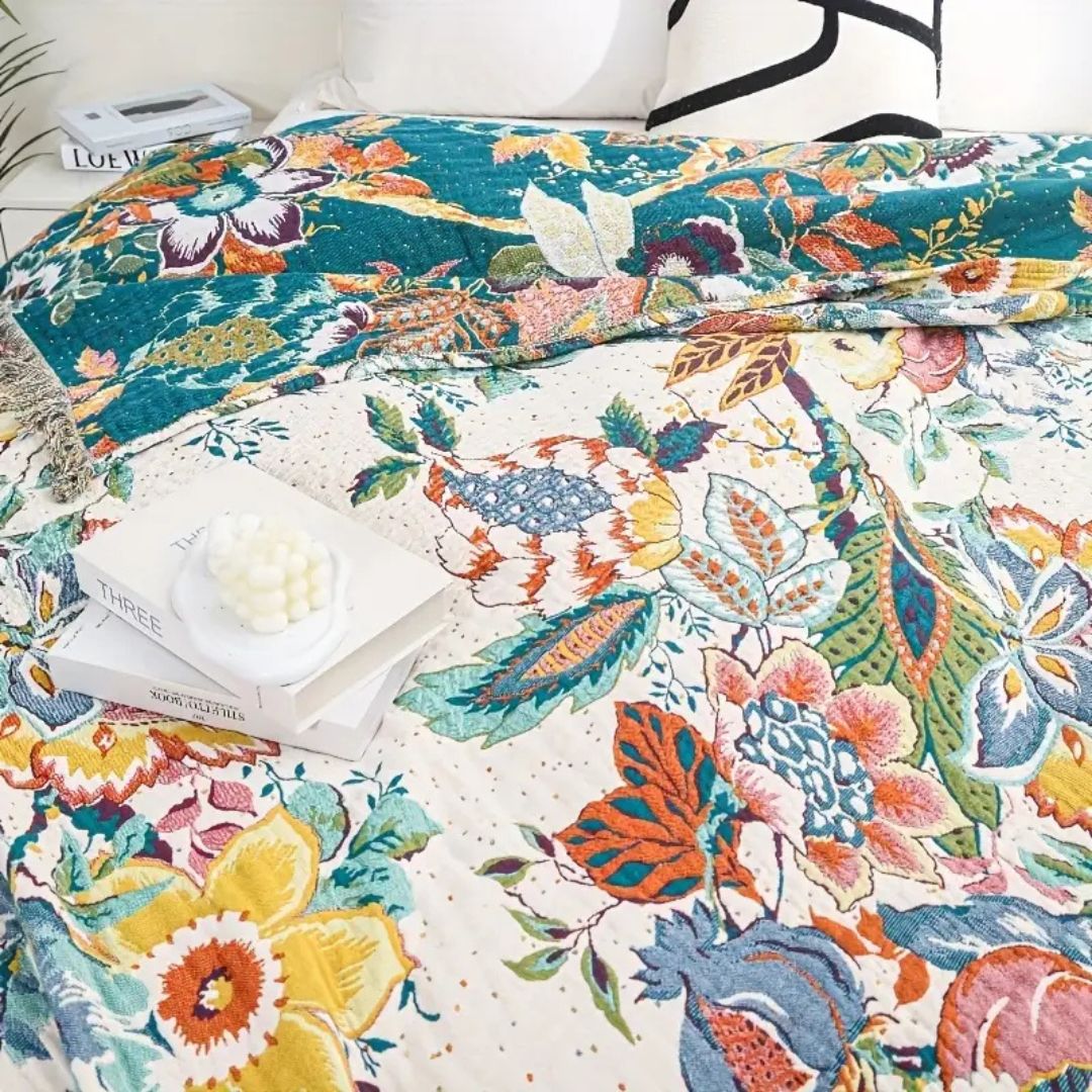 Skanto | Tropical Bloom Cotton Blanket