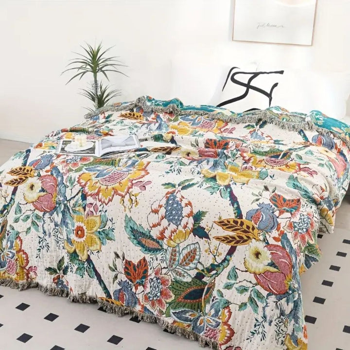 Skanto | Tropical Bloom Cotton Blanket