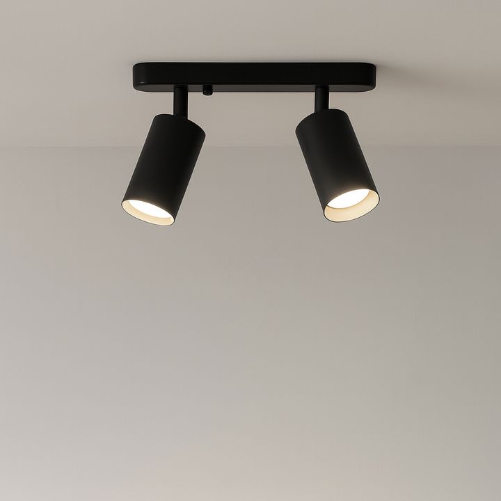 Skanto | TwinGlow Rotterende Taklampe – Justerbar 2-Hodes Moderne Spotlights