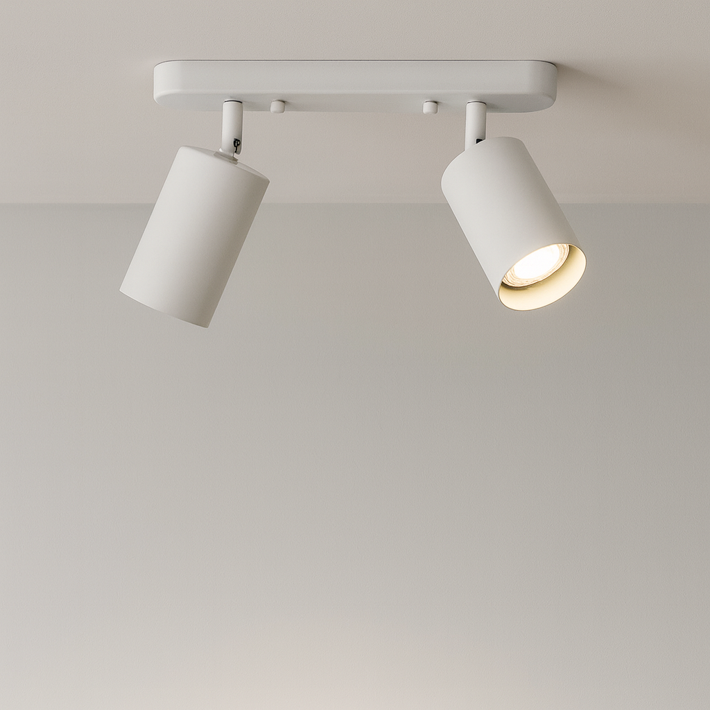 Skanto | TwinGlow Rotterende Taklampe – Justerbar 2-Hodes Moderne Spotlights