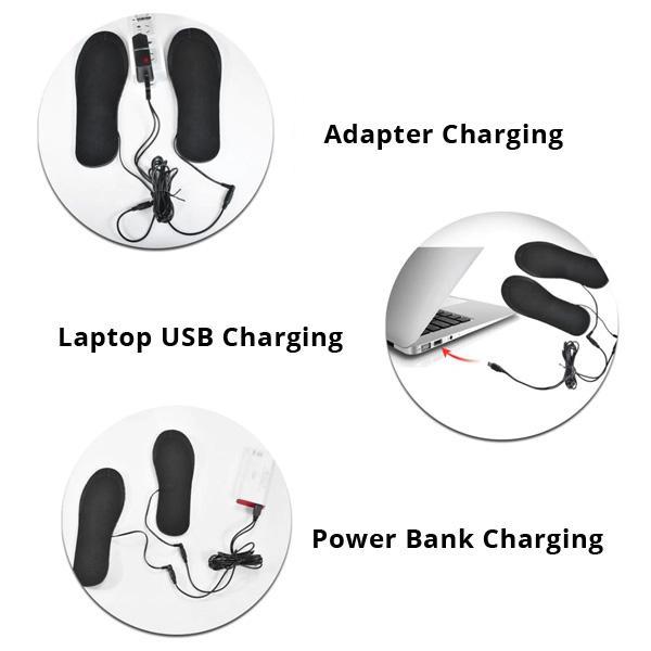 USB Oppvarmede Såler Fotvarmer (1 Par) | Skanto