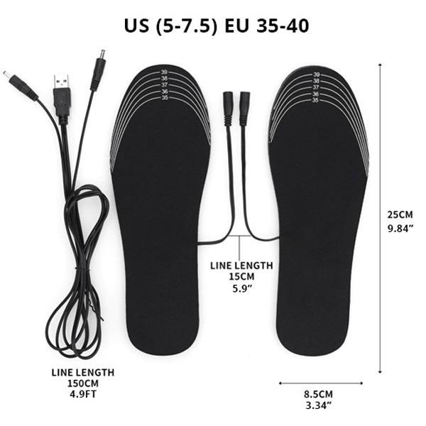 USB Oppvarmede Såler Fotvarmer (1 Par) | Skanto