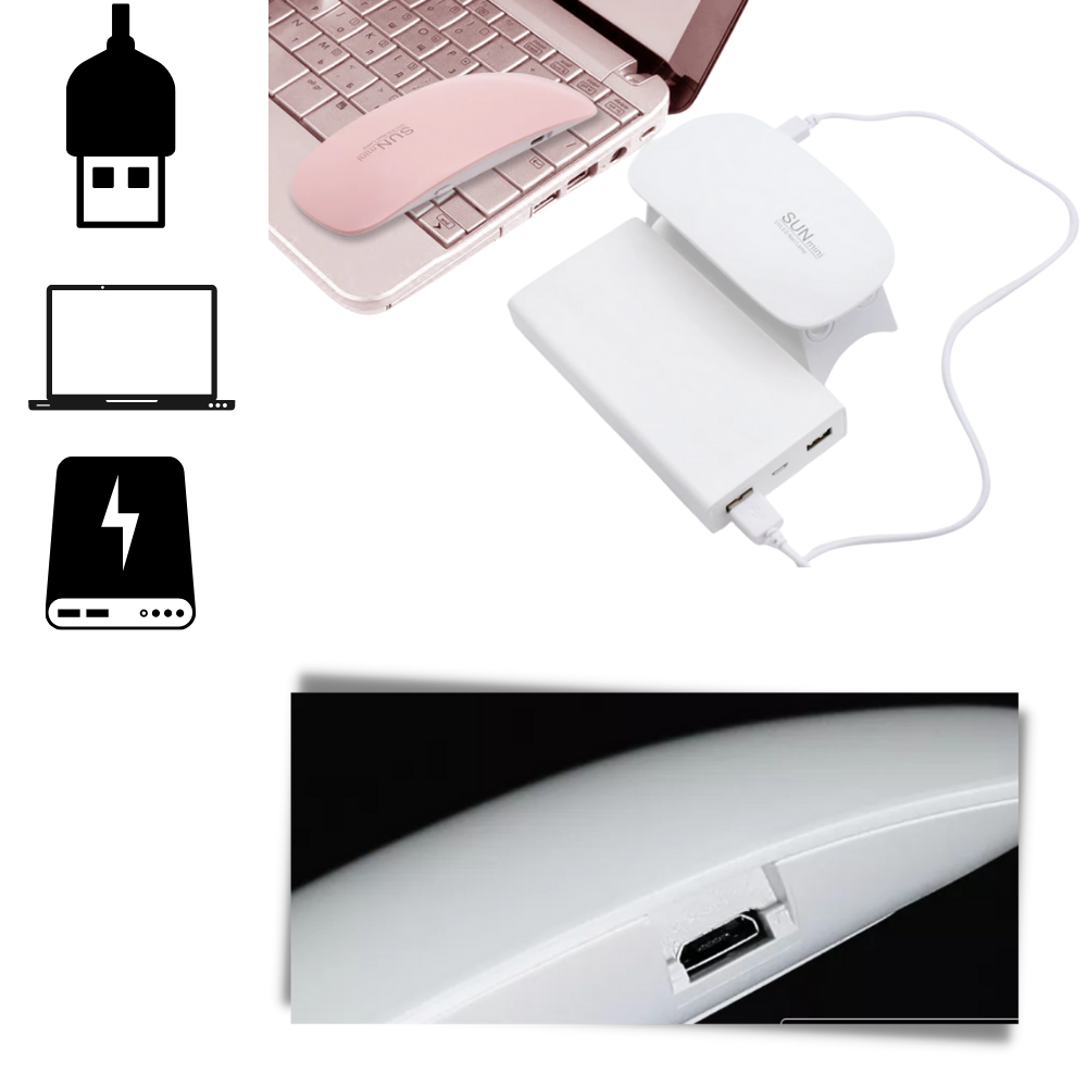 UV LED lampe til negler