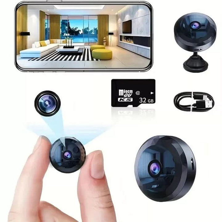 Skanto | Magnetisk WiFi Sikkerhetskamera med 1080P HD, Nattmodus & Bevegelsesdetektor