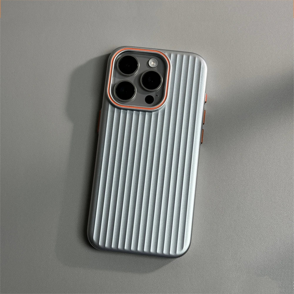 Skanto | Ultrafin korrugert matte sjokksikker etui for iPhone