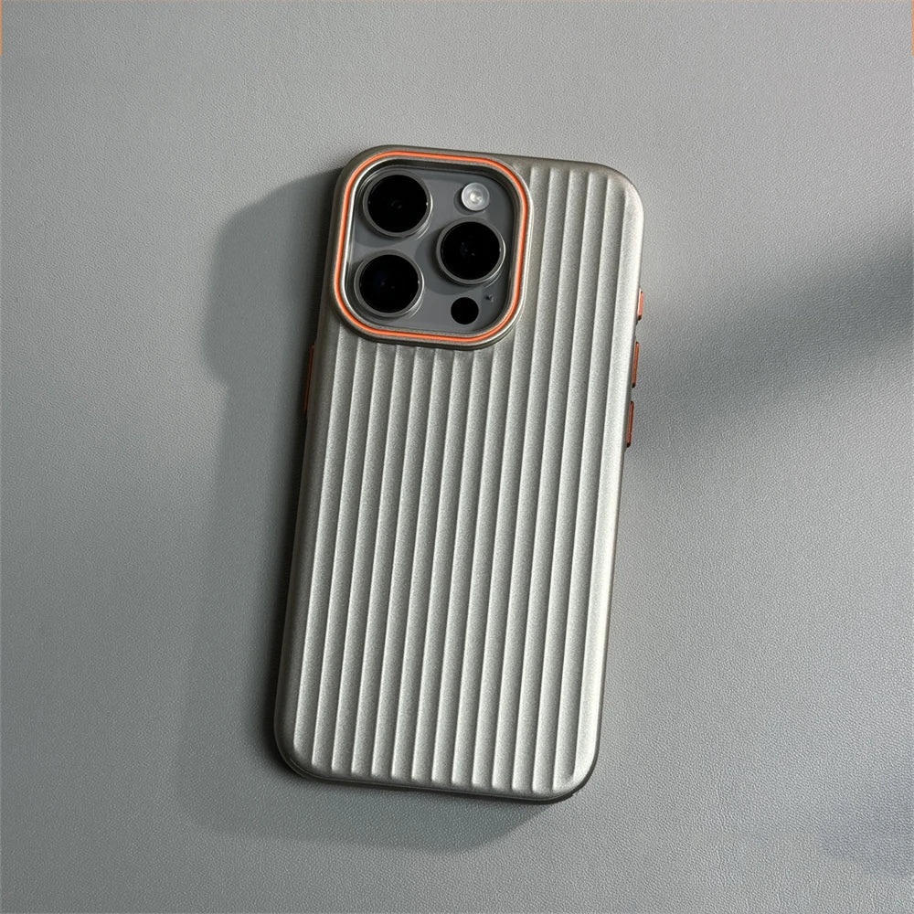 Skanto | Ultrafin korrugert matte sjokksikker etui for iPhone