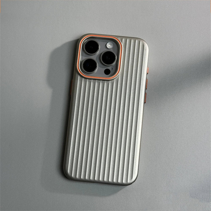 Skanto | Ultrafin korrugert matte sjokksikker etui for iPhone